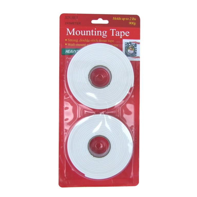 2 Pack White Double Sided Foam Wall Mounting Tape Strong Adhesive Sticky Tack 2 Pack White Double Sided Foam Wall Mounting Tape Strong Adhesive Sticky Tack