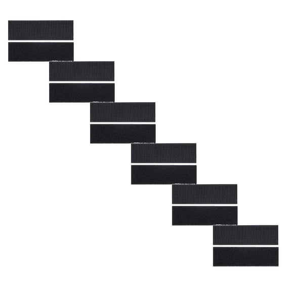 Double Sided Adhesive Square And Loop Hook And Loop Tape For Back Fasteners And Mounting (Black*30)