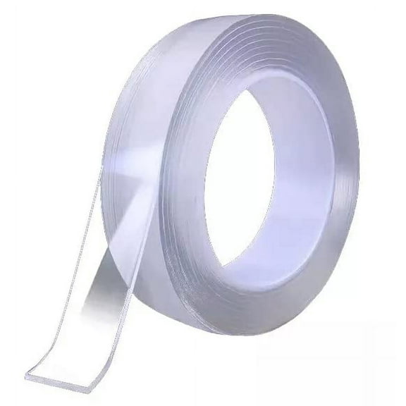 Double Sided Adhesive Tape Heavy Duty, Transparent, Removable, Mounting Tape, Grip, Strong Sticky, Wall Tape, Transparent Stripe, Paste Items, Office, Two Sided, Household, (2mm*30mm*6.6 FT)