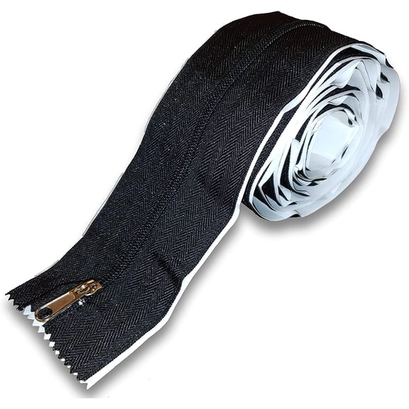 Double Sided Adhesive Zipper Heavy Duty for Dust Barriers (2 Pack)