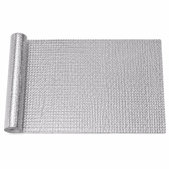 Double Sided Aluminum Foil Bubble Insulation Roll, 196.85 x 23.62 Inch Reflective Thermal Barrier, Heat Insulation Film for Windows Walls Attic Roof RV Garage Energy Saving Insulation Sheet