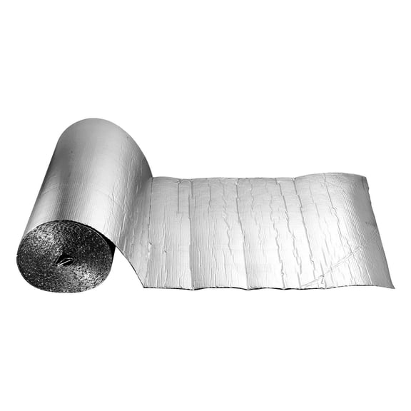 Double-Sided Aluminum Foil Insulation Roll, 6mm Reflective Radiant Barrier, 48" x 100 ft Bubble Shield for Garage, Attic, and Roof Thermal Insulation