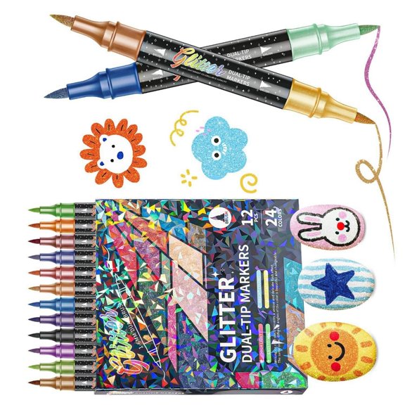 Double Sided Art Pens With Soft Brush Tips Watercolor Markers Pens For Creative Colorings Projects And
