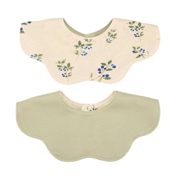Double Sided Baby Bib 360 Degree Coverage Cotton Drooling Stopper Easy Cleaning Multiple Pattern for Boys Girls