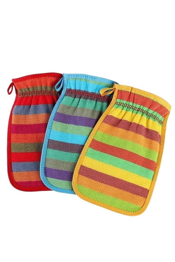 Double Sided Bath Towel Towels Face Scrub Gloves Unisex Comfortable Bath Mitt