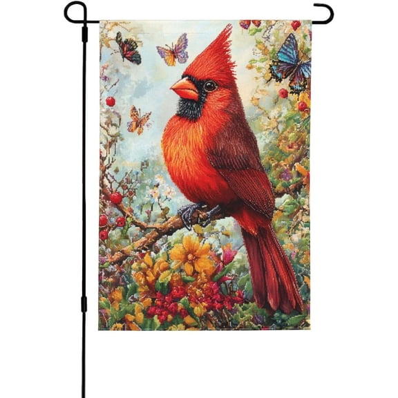 Double Sided Bird Garden Flag 12x18 Inch Outdoor Yard Lawn Decoration Mini House Flag No Flagstand