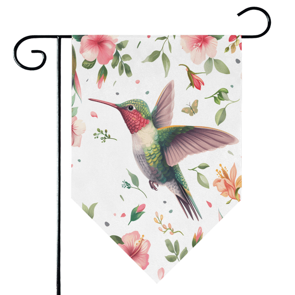 Double-Sided Bird Garden Flag, Nature Themed Small Seasonal Flag for Outdoor Decor, 18x12 Inch Polyester Flag for Garden Patio