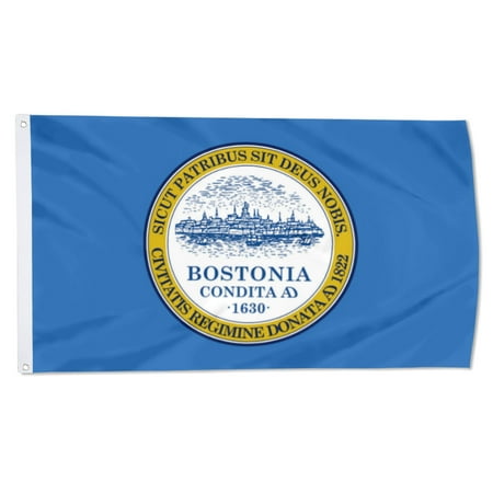 Double Sided CITY of BOSTON FLAG Massachusetts flags 3ply Polyester United States 3x5 FT Indoor Outdoor Banner