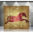 thumbnail image 1 of Double Sided Canvas Screen Room Divider - Lucky Horse, 1 of 1