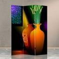 thumbnail image 1 of Double Sided Canvas Screen Room Divider - Vases, 1 of 1