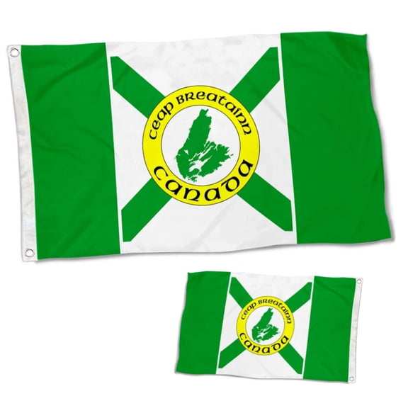 Double Sided Cape Breton Island Flag Banner with Brass Grommets 12x18 Inch