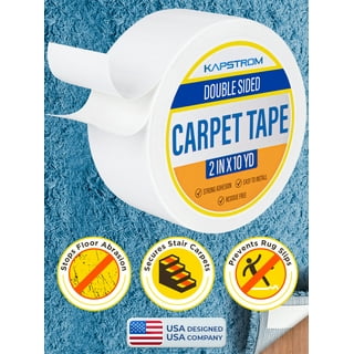 The Good Stuff Professional Strength Double Sided Rug Tape [2 x 60 Yards]  Stop Rugs Slipping on Wooden Flooring with Two Sided Carpet Tape for Area