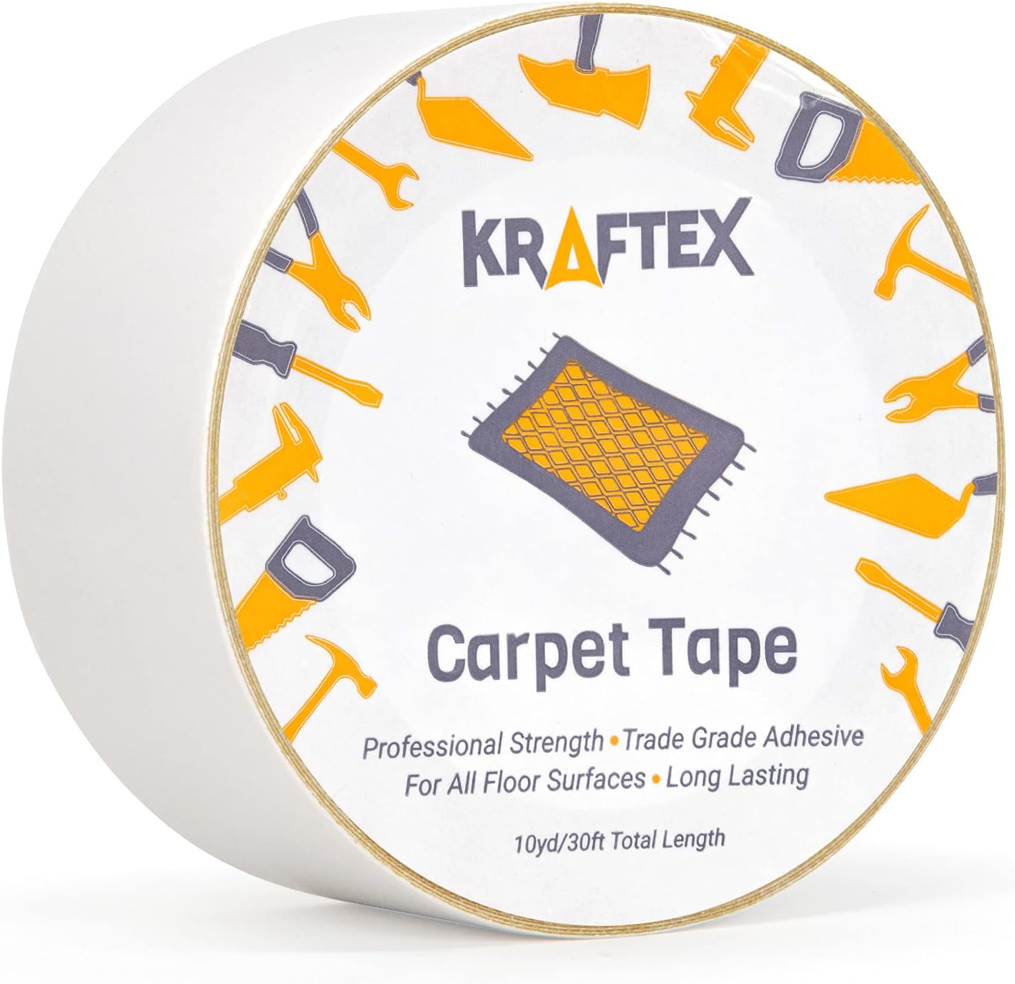 Atack Carpet Tape for Area Rugs and Carpets, Removable, 4 inch by 30 Yards, Ideal for Stair Treads, Rugs, Carpets Over Carpets or Del ATCT430
