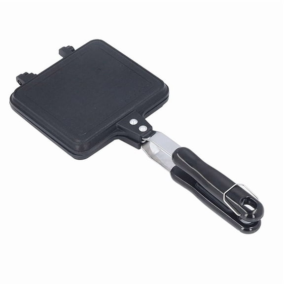 Double Sided Cast Iron Sandwich Pie Maker Anti Scald Handle Campfire Camping Cookware