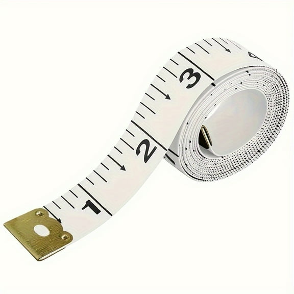 Double-Sided Centimeter Measuring Tape – Flexible Aluminum Ruler for Weight Loss, Medical Body Measurement, Sewing and Tailoring – White, Tailor Accessories |   Practical Tools |   Precise Scale