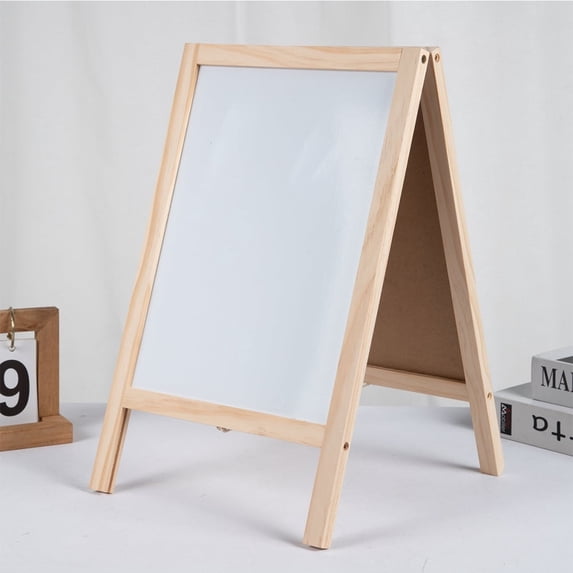 Double Sided Chalk Board Sign, Sidewalk Sign, Sandwich Chalkboards, Rustic Freestanding A-Frame Wedding Decoration, Non-Porous Message, Chalkboard Easel, Store Display Sign Blackboard