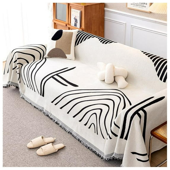Double Sided Chenille Sofa Cover, Throws For Sofas Large, Non-Slip Reversible Decorative Sofa Cover,Dustproof Anti-Scratch Couch Cover,All Season