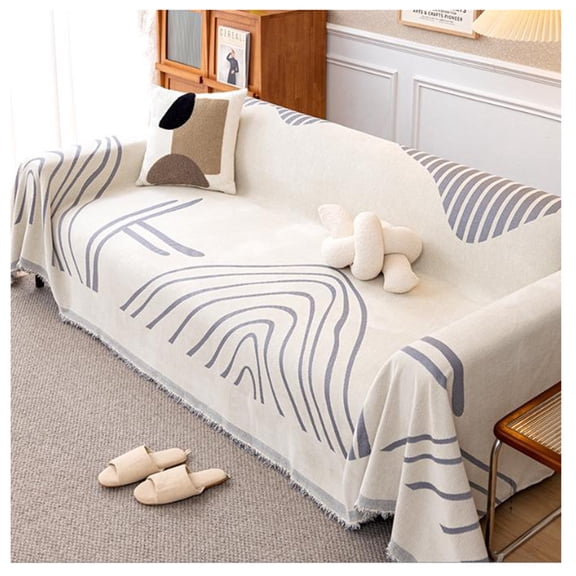 Double Sided Chenille Sofa Cover, Throws For Sofas Large, Non-Slip Reversible Decorative Sofa Cover,Dustproof Anti-Scratch Couch Cover,All Season