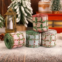 Double-Sided Christmas Ribbon | Red & Forest Green Polyester Satin | 1.9 Inch Wide | 15 Yard Roll for Gift Wrapping, Wedding Decor & Holiday Crafts