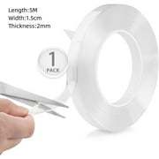 Double Sided Clear Mounting Tape 0.6" Wide, 16.4' Long Acrylic Gel Tape for Temps 0-100, Heavy Duty Multipurpose by KapStrom