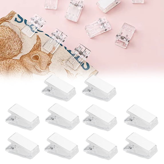 Double Sided Clips Ecohintz 10Pc Double-Sided Adhesive Tapestry & Poster Clips - Transparent Spring Hangers for Blankets, Shower Curtains & Wall Art, Damage-Free for Rentals & Dorms, Tapestry Clips