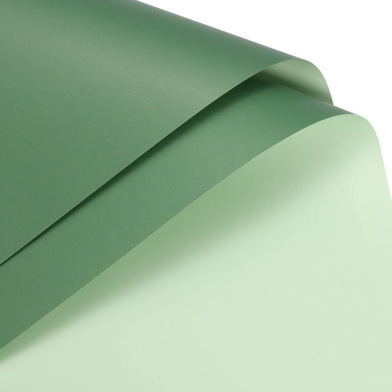 Double Sided Color Flower Wrapping Paper Grey Green Turquoise 22.8