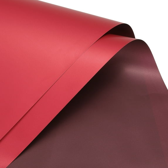 Double Sided Color Flower Wrapping Paper Wine 22.8"x22.8" Waterproof 20 Pack