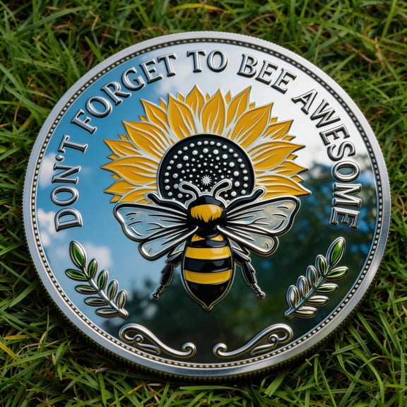 Double Sided Commemorative Coin with Kindness Gratitude Message, Motivational Coin for Positivity, 250th Anniversary Tribute Coin for Collectors