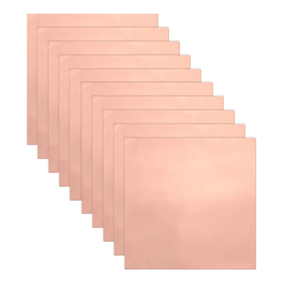 Double-Sided Conductive Copper Foil Sheets 150 x 150 x 0.15mm for Guitar Grounding Crafts 10 Pcs