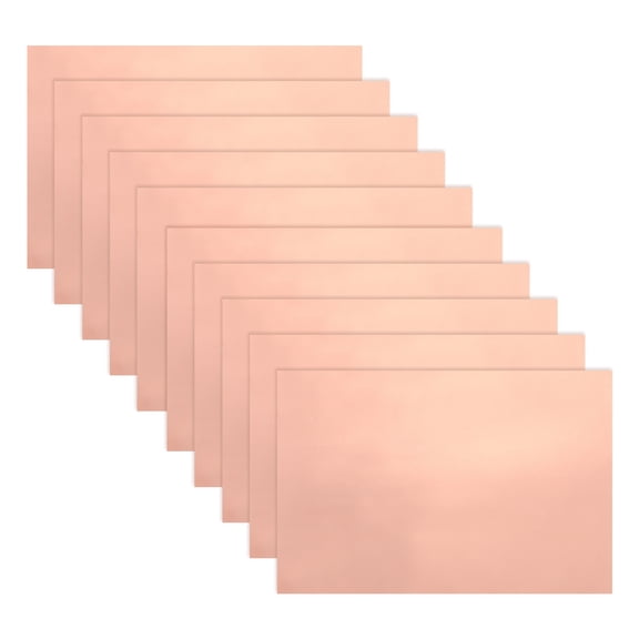 Double-Sided Conductive Copper Foil Sheets 300 x 200 x 0.05mm for Guitar Grounding Crafts 10 Pcs