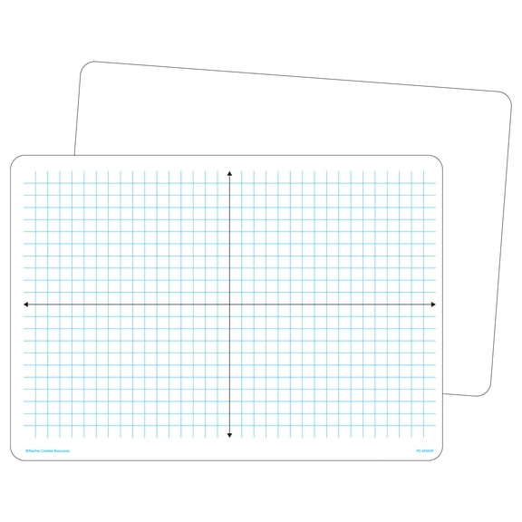 Teacher Created Resources Double-Sided Coordinate Plane Dry Erase Boards, Pack of 10