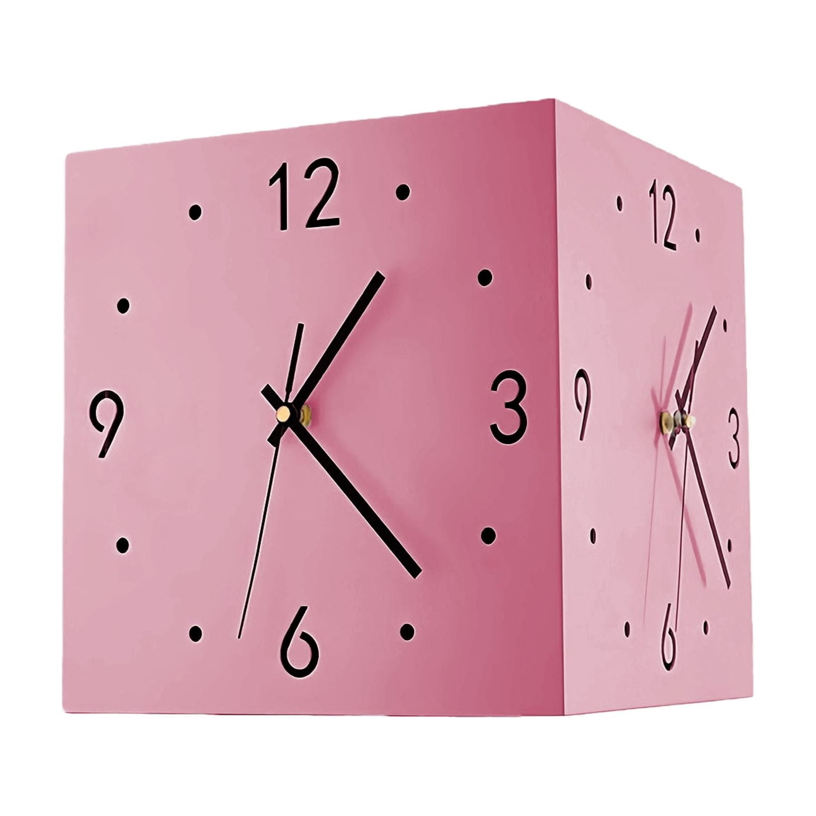 Fency Corner Double Sided Corner Wall Clock,Modern Decorative Art Sensors Light for ...