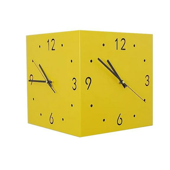 Double-Sided Corner Wall Clock Modern Living Room Special Simple Creative Punch-Free Mute Corner Clock Decoration Wall Hanging