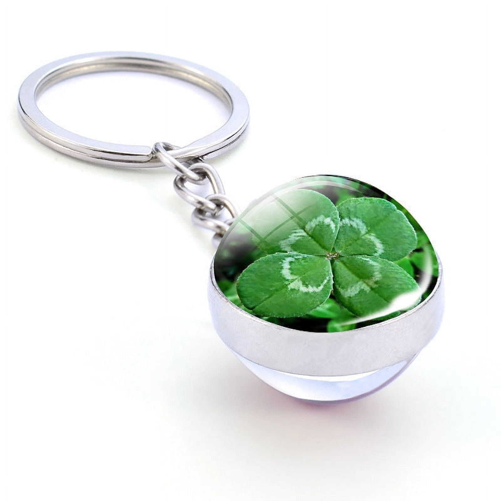 Crystal Glass Ball Keychain Double Sided Translucent Design Lightweight ...