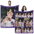 thumbnail image 1 of Double Sided Custom Blanket with Photo Text Personalized Throw Blankets Customized Picture Blanket for Kid Adult Friends Mom Dad Personalized Gift Flannel Blanket for Birthday Halloween Christmas, 1 of 6