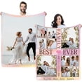 thumbnail image 1 of Double Sided Custom Blanket with Photo Text Personalized Throw Blankets Customized Picture Blanket for Kid Adult Friends Mom Dad Personalized Gift Flannel Blanket for Birthday Halloween Christmas, 1 of 6