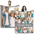thumbnail image 1 of Double Sided Custom Blanket with Photo Text Personalized Throw Blankets Customized Picture Blanket for Kid Adult Friends Mom Dad Personalized Gift Flannel Blanket for Birthday Halloween Christmas, 1 of 6