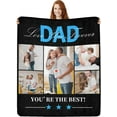 thumbnail image 1 of Double Sided Custom Blanket with Photo Text Personalized Throw Blankets Customized Picture Blanket for Kid Adult Friends Mom Dad Personalized Gift Flannel Blanket for Birthday Halloween Christmas, 1 of 6