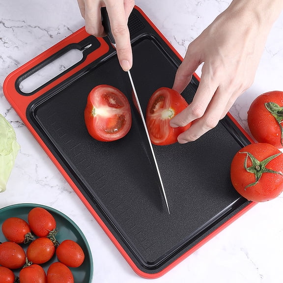 Double Sided Cutting Board with Knife Sharpener | Multifunctional Thawing Board for Kitchen Prep | Aluminum Alloy Chopping Board for Meat Vegetable and Cheese