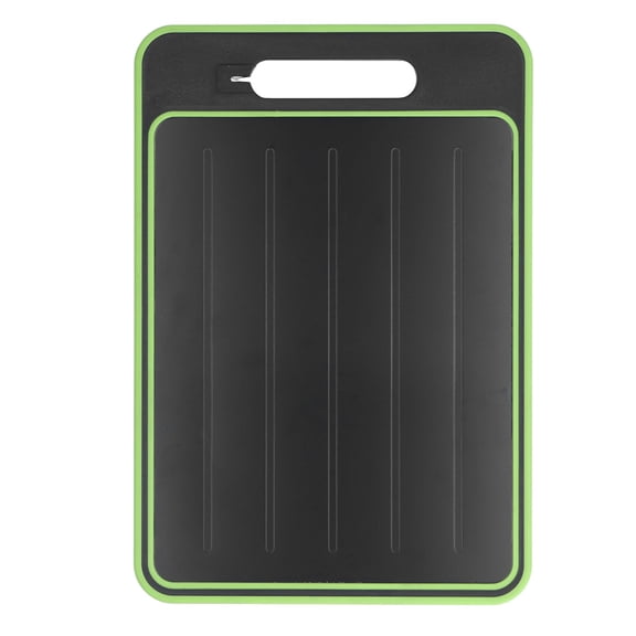 Double Sided Cutting Board Multi Function Food Tray Rapid Thawing Plate Alloy Steel Grinding Chopping Board with Knife Sharpener for Home Kitchen ,14.4"x9.8"