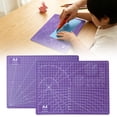 thumbnail image 1 of Double Sided Cutting Mat A4 1.2mm PVC Self Healing Craft Mat with Grid for Sewing Quilting Paper Purple 1 Cutting Mat, 1 of 8