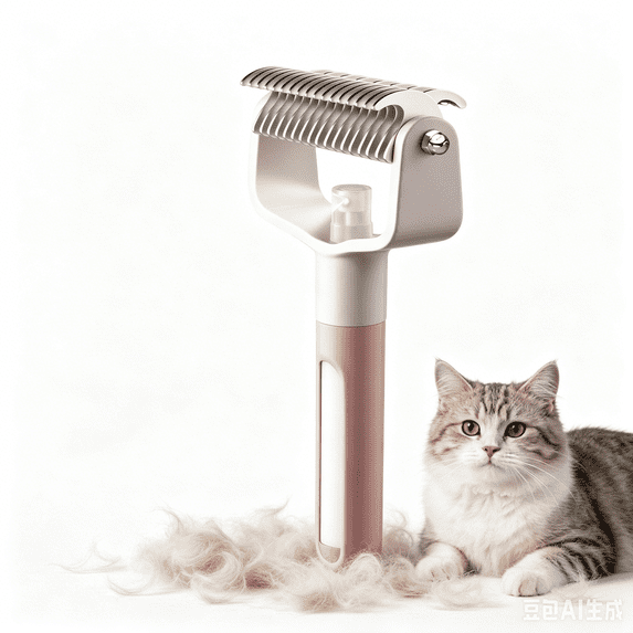 2‑in‑1 Pet Dematting Comb with Spray Bottle, Stainless Steel Dog Cat Deshedding Grooming Brush for Long Hair Knot Removal