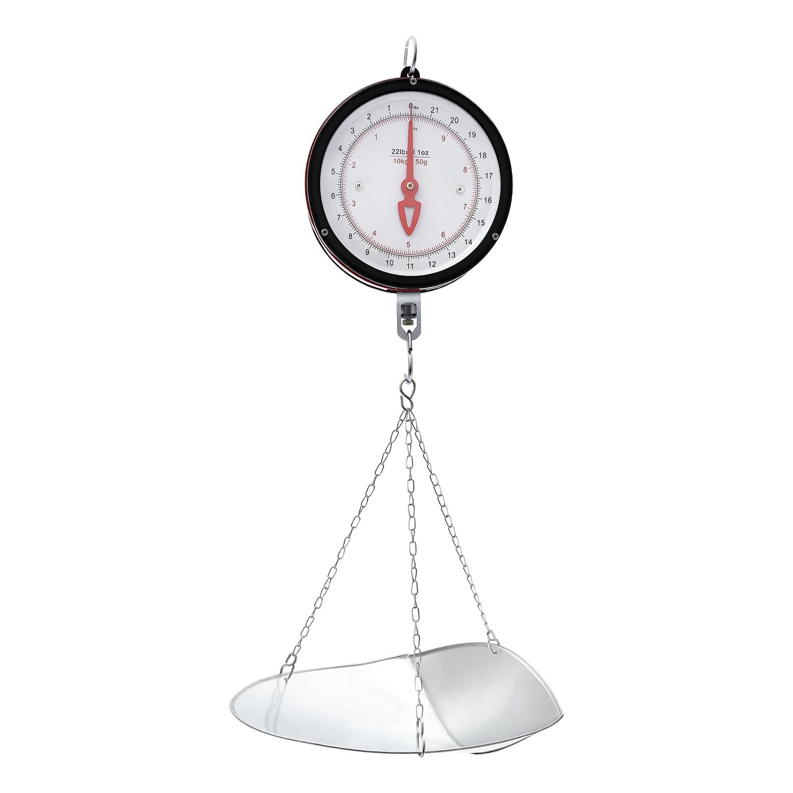 Double-Sided Dial Hanging Scale with Chain, Dual Measuring Units Scale ...