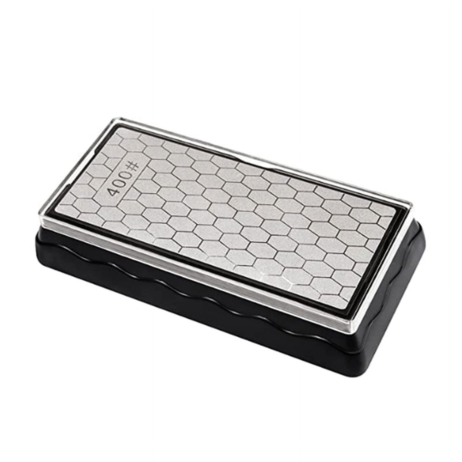 Diamond Sharpening Stone,400/1000 Grit Handheld Double-Sided Diamond Sharpener 5 in 1 Honeycomb Surface Knife Sharpener Plate Whetstone with Ceramic