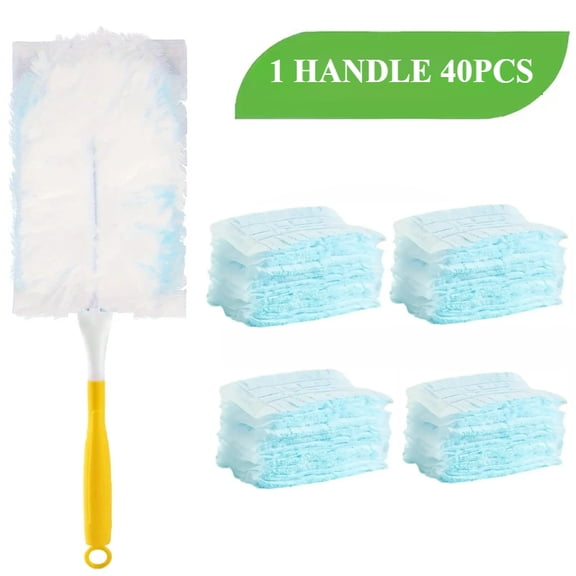 Double Sided Disposable Electrostatic Duster, 360° Dusting Brush for Blinds Car Ceiling and Home Cleaning