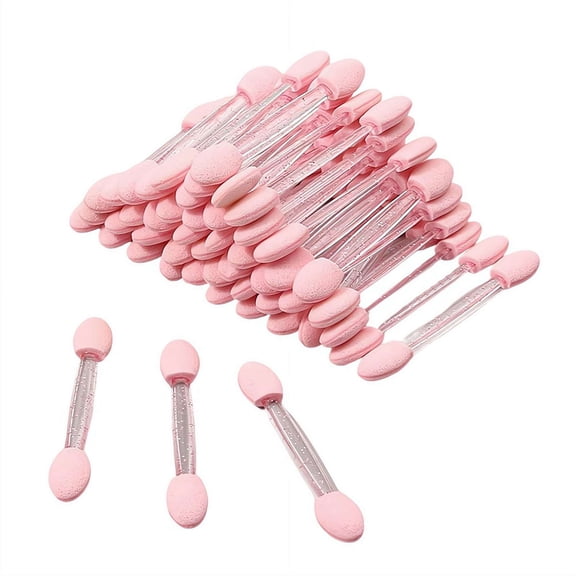 Double-Sided Disposable Eyeshadow Sponge Applicators, 50PCS Double Sided Eye Shadow Applicator Sticks