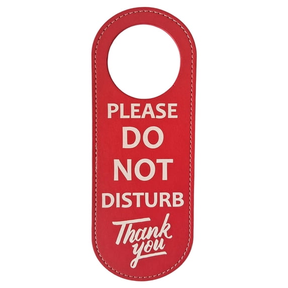 Double Sided Do Not Disturb/Welcome Knock/Out of Office/Quiet In a Meeting Sign Board Hotel Doorknob Hanger Hanging Sign, Double Sided Sign with Thank you Mark, 1Pc, Multicolor(Red,8.8x3.3")