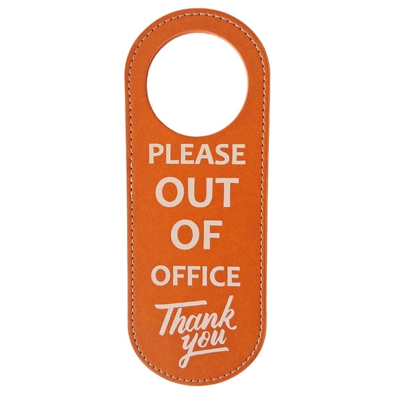 Double Sided Do Not Disturb/Welcome Knock/Out of Office/Quiet In a Meeting Sign Board Hotel Doorknob Hanger Hanging Sign, Double Sided Sign with Thank you Mark, 1Pc, Multicolor(Orange,8.8x3.3")