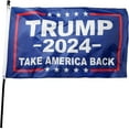 Double Sided Donald Trump for President 2024 Take America Back Flag 2x3