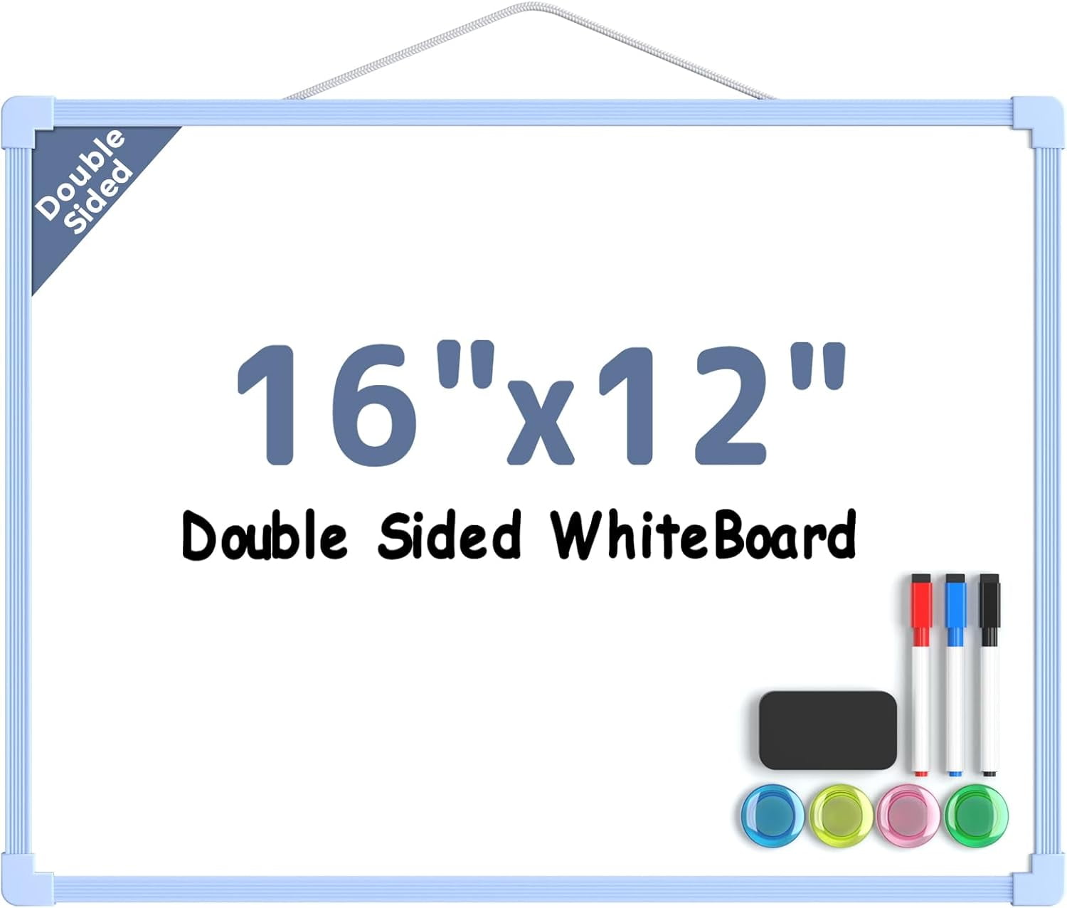 Double-Sided Dry Erase Board for Wall, 16